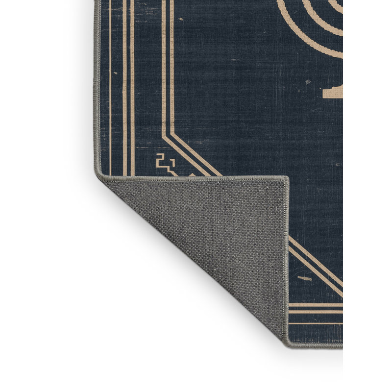 Soft Plush Favela Hanukkah Modern & Contemporary Abstract Area Rug in Gray – Gray Binding, 7x9