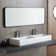 Turner 48'' W Double Basin White Ceramic Rectangular Wall Mount/Vessel Bathroom Sink For Two
