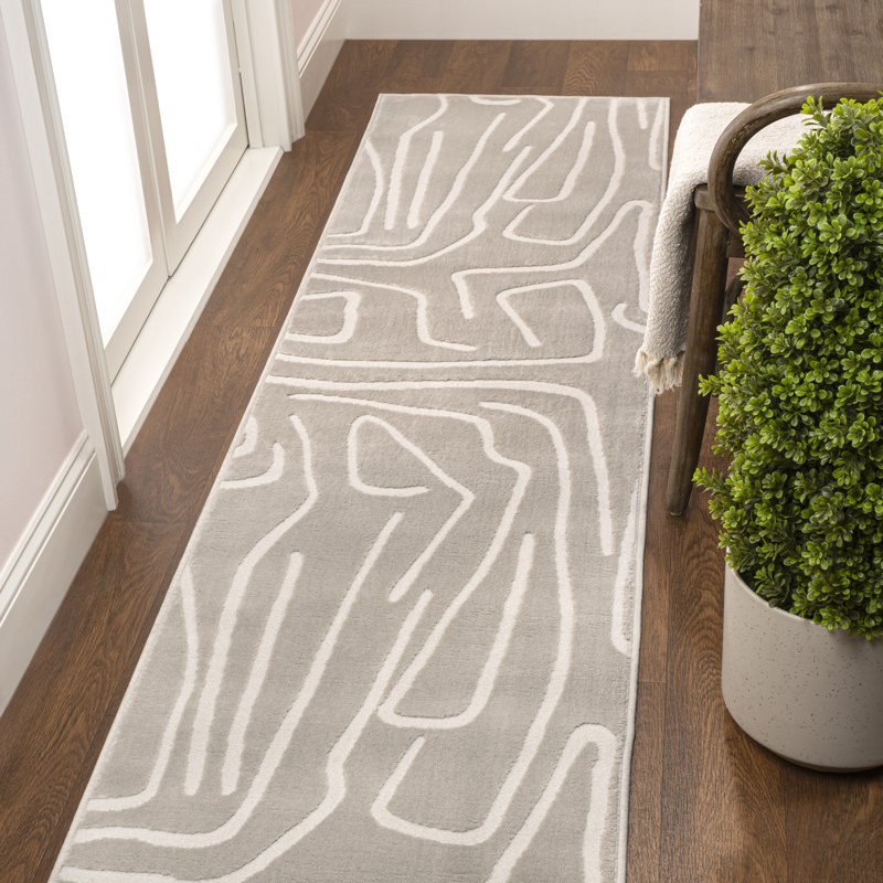Tapis beige / crème Sauvanne Modern Scandinavian, Tapis de couloir 2 pi x 8 pi