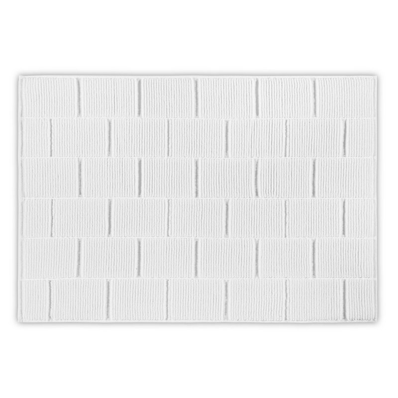 Tapis de bain luxueux en coton, 50 x 31,5 pouces | 100% coton, 38,4 oz / verge carrée | Ultra-doux, absorbant et à séchage rapide | Entretien facile: lavable à la machine, séchage par culbutage à basse température | Couleur blanche élégante - parfaite pour toute salle de bain