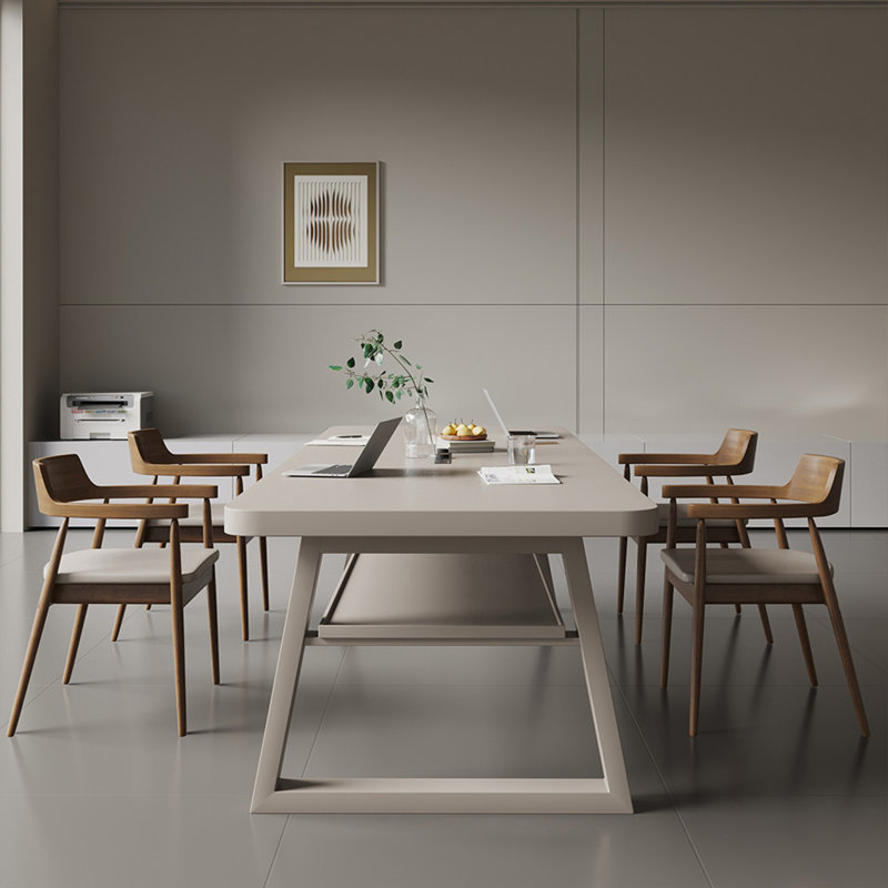 Petite table de conférence 78,74 po avec tablette et prises de courant, H 29,53 po x l 78,74 po x P 35,43 po