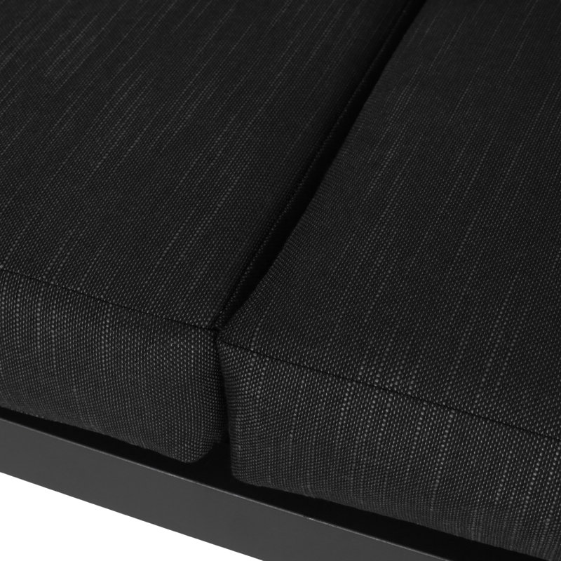 Ensemble de conversation 4 pièces avec coussins Zenas, Gris foncé 