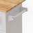 Kitchen Island Cart With 2 Door Cabinet And Three Drawers With Spice Rack, Towel Rack