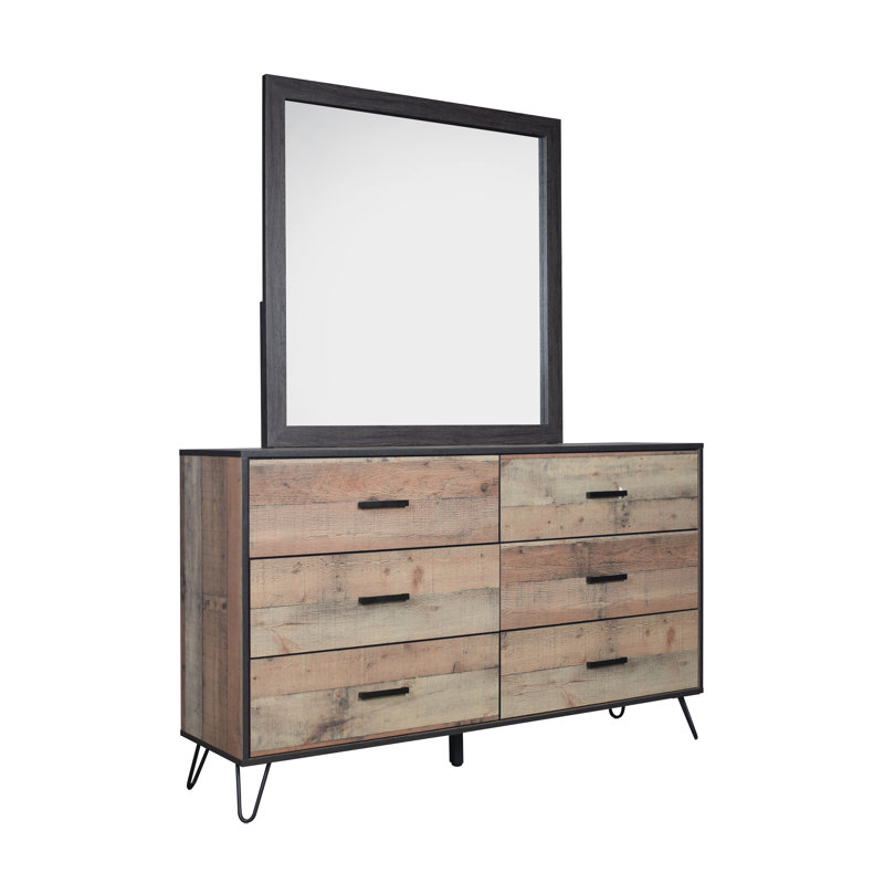 Anthonio 6-Drawer Dresser with Mirror