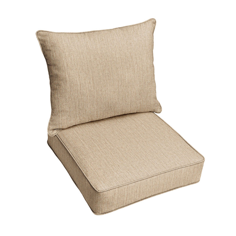 Indoor/Outdoor Sunbrella Seat/Back Cushion, 27" W x 30" D, Canvas Java Sunbrella® Canvas