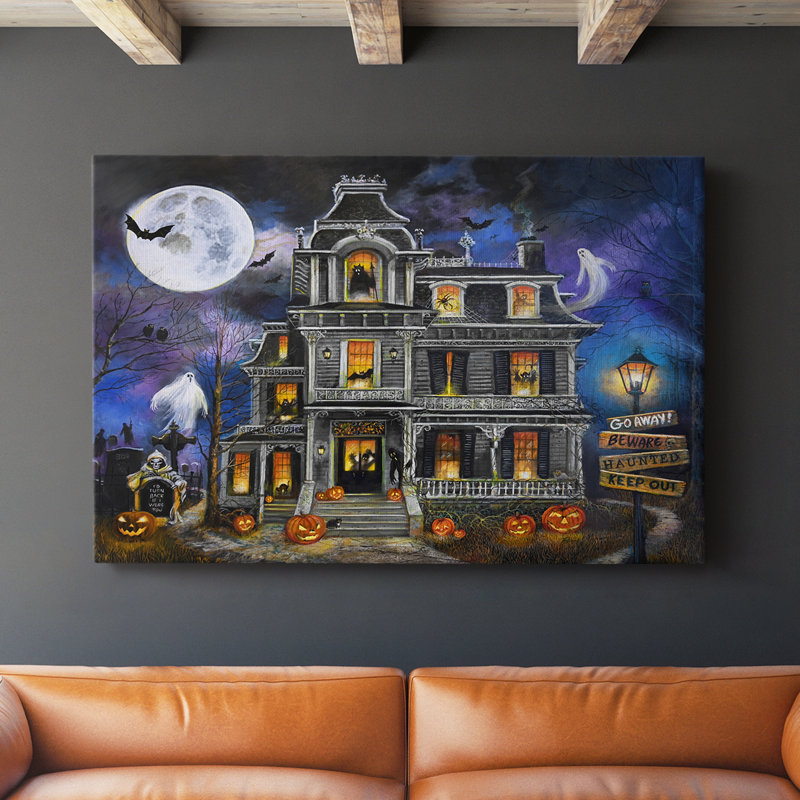 Haunted Mansion Moonlight -Gallery Wrapped Cavas, 40" H x 60" W