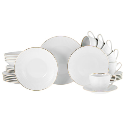 Valencia gold, 30 Piece Dinnerware Set with Mug