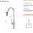 Modern Pull-Down Faucet For Kitchen Use - 18.67" In Brushed Nickel Finish Construction-1636808605