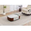 Lit pour chien en velours avec des pieds en bois robustes-803811420