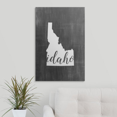 «Home State Typographie Idaho», impression de cercle intérieur