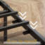 Structure de lit plateforme simple TG, tablette de rangement avec tête de lit intégrée, assemblage facile, parfait pour les dortoirs-989023046