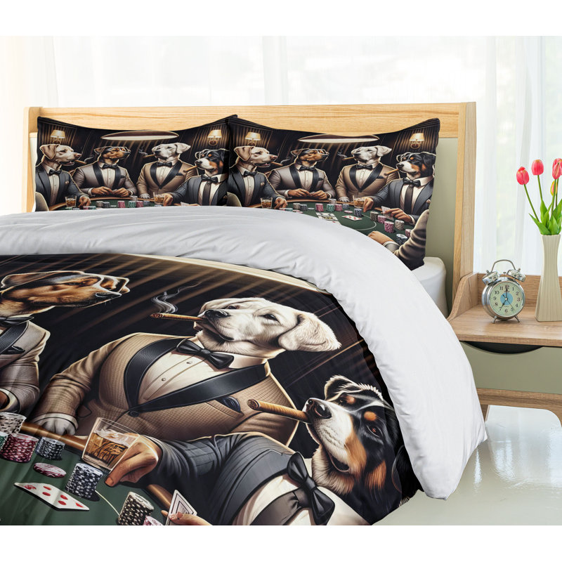 Dog Duvet Cover, Queen Duvet Cover + 2 Standard Shams