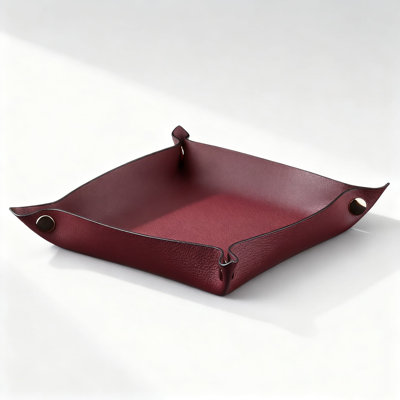 Plateau en cuir fait à la main pour les bijoux, les montres et les collations - imperméable, résistant aux taches et aux égratignures - Organisateur multifonctionnel de style nordique pour table basse et décoration intérieure