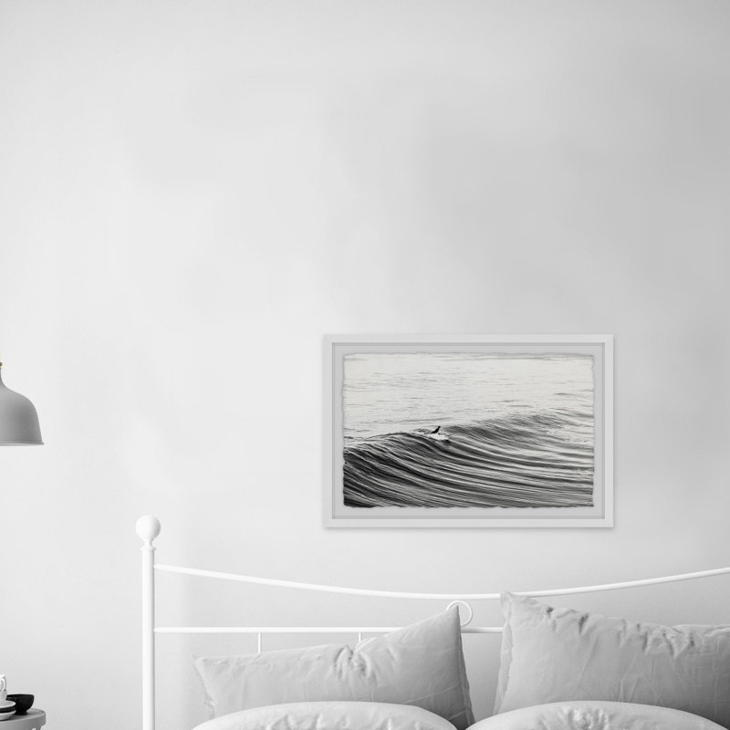 Morning Glide by Morgan Hartley - Print, 30cm H x 46cm W x 4cm D, Grey Framed Paper with Deckled Edges