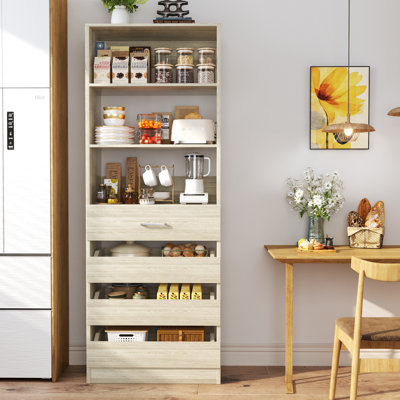 Garde-manger de 80 po de hauteur avec tablettes réglables et tiroirs
