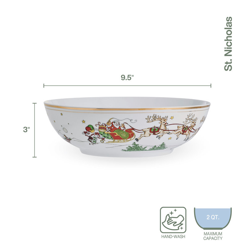 Fitz and Floyd St. Nicholas 9.5-In Serve Bowl