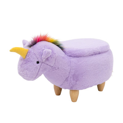 Repose-pieds Zoomie avec licorne mauve avec rangement Zoomie