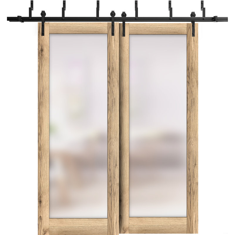 Portes à panneaux coulissantes en bois lambrissé Planum, 84 po x 96 po