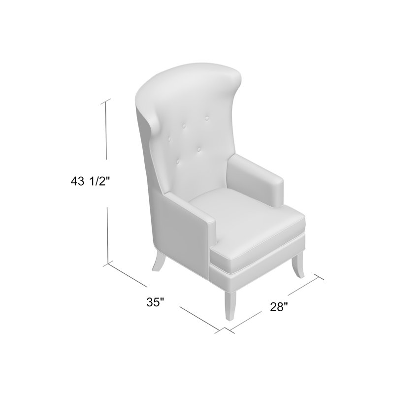 Austin Wingback Chair, Charcoal, Linen (3155 72)