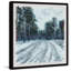 Snowy Road - Single Picture Frame Painting-342754485