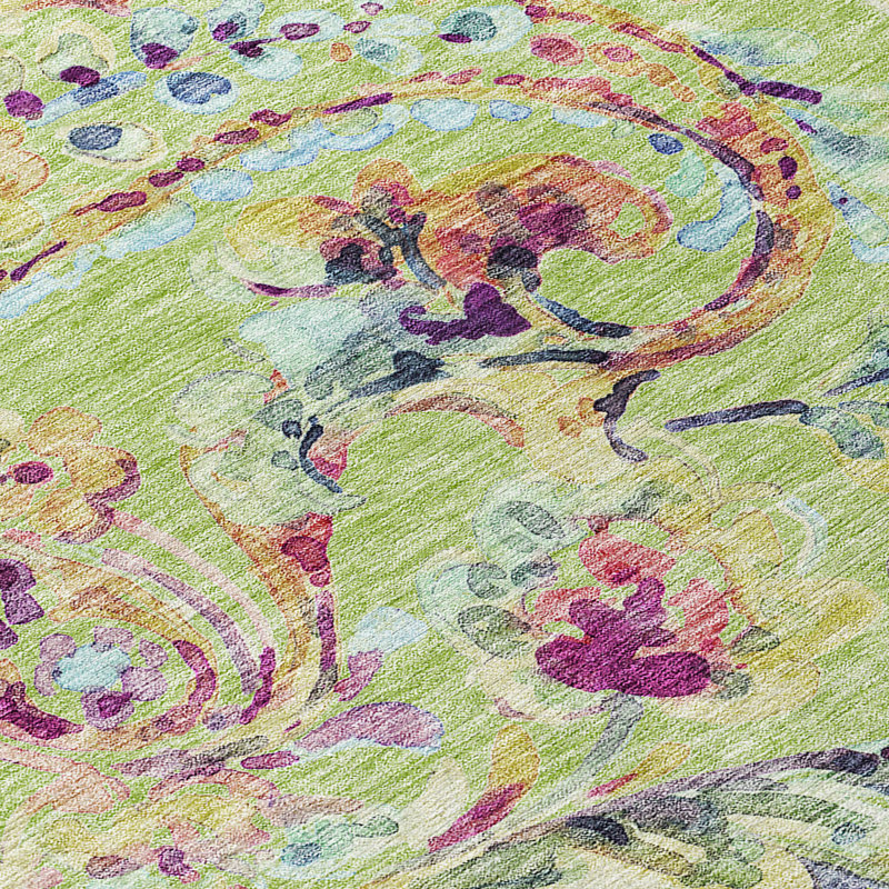 Tapis intérieur / extérieur Shovon avec envers antidérapant, Rond 8 pi