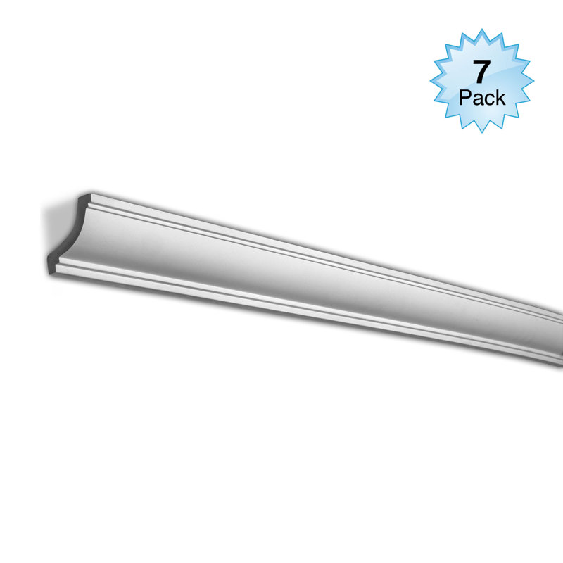 8-ft Primed White Polyurethane Crown Moulding