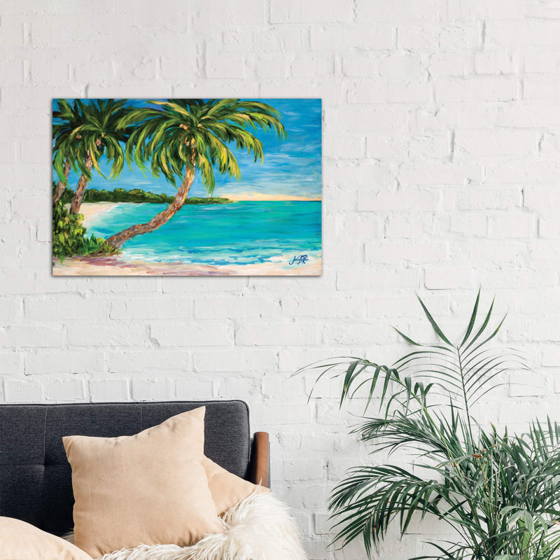Palm Cove by Julie Derice - Painting, 152.5 cm H x 101.5 cm W
