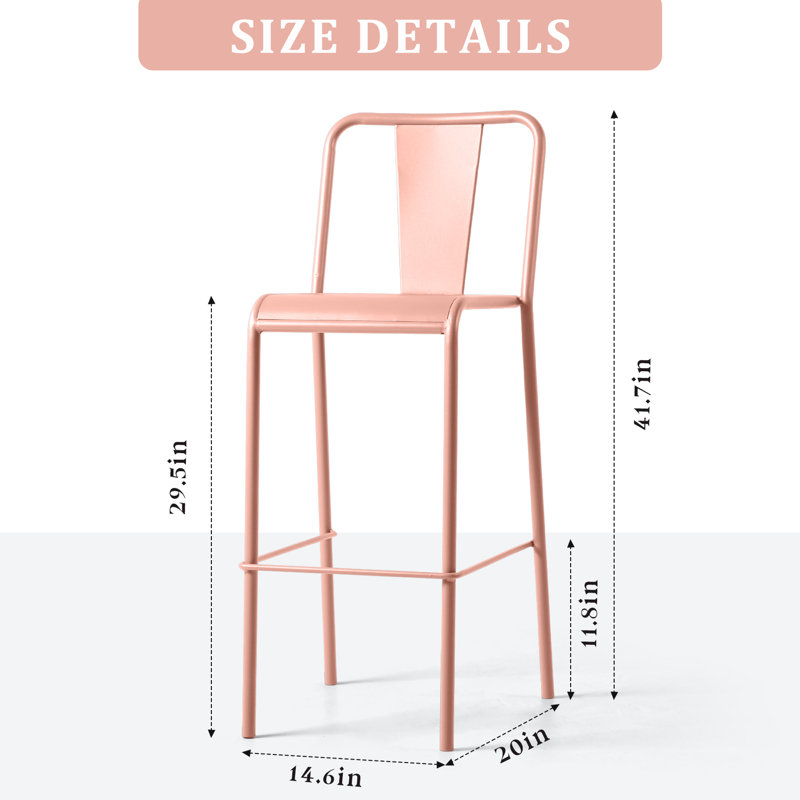 Tabouret de bar 29,5 po Celtsy, Rose