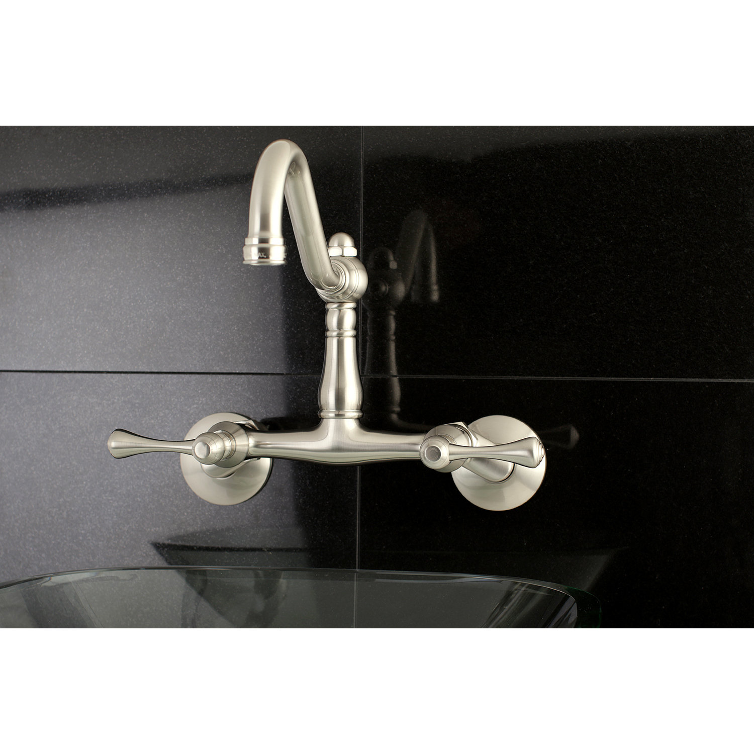 Kingston Brass Vintage Double Handle Wall Mount Kitchen Faucet