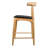 Borisav Counter Height Stool – Farmhouse Open Back with Padded Cushion, Wood Kitchen Chair (Set of 2)-149617304-170397104