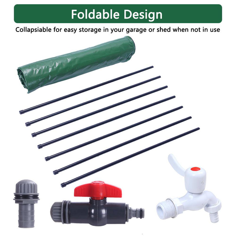 Happy Girl 378.54L Weather Resistant Plastic Drainable Rain Barrel