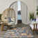 Gregori Blue Rose Farmhouse Rug