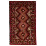 Kutchins Cotton Oriental Area Rug in Red