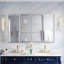 Armoire à pharmacie encastrée ou en saillie en aluminium avec miroir biseauté et tablette ouverte, 122 cm (L) x 76 cm (H).-738100242-738100271