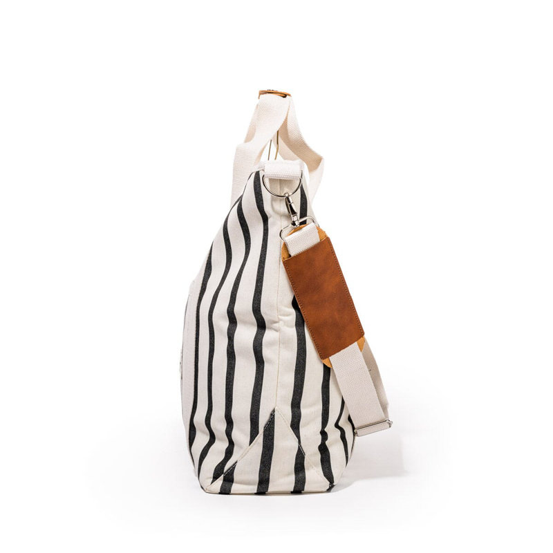 Cooler Tote Bag, Black/White