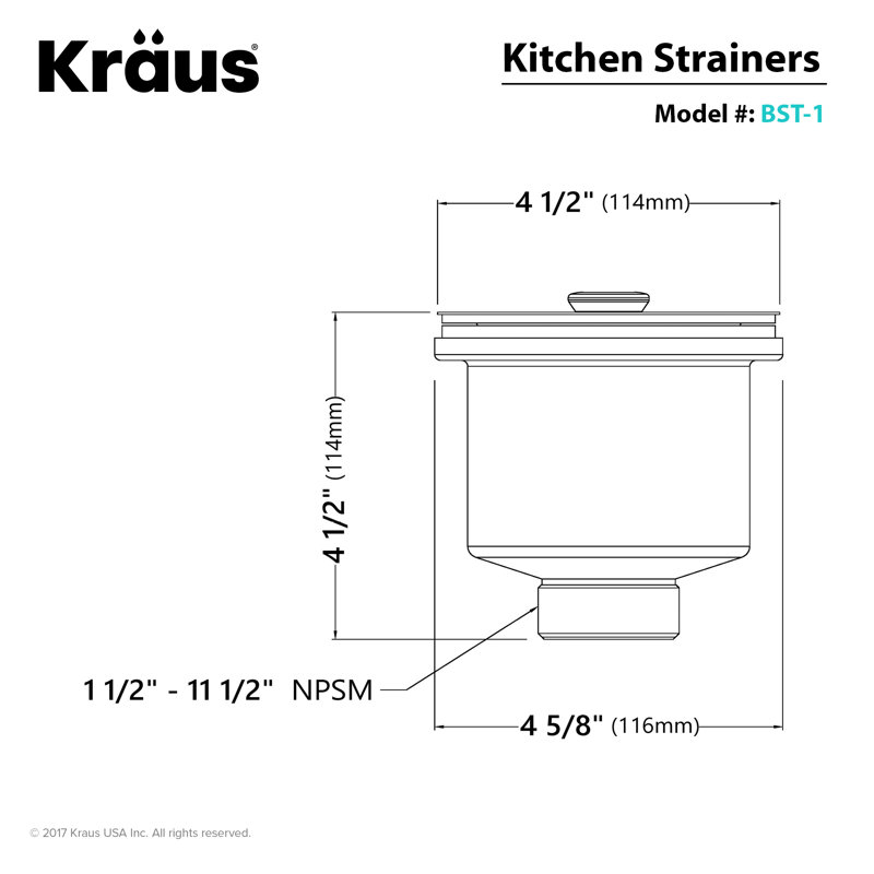 Drain pour évier de cuisine Lift and Turn