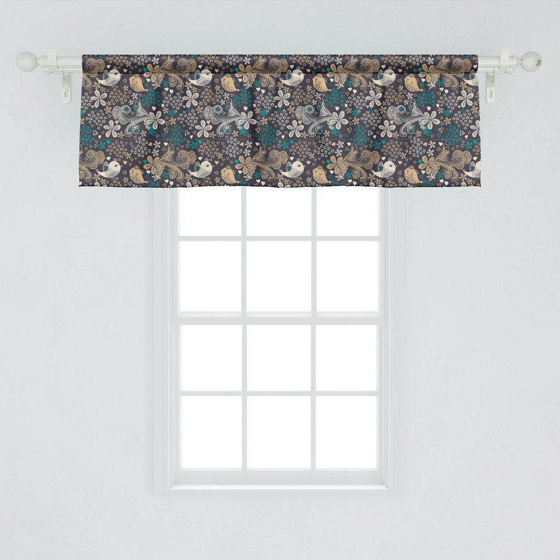 Multicolore cantonnière à fleurs Ambesonne, L 54 po x L 12 po