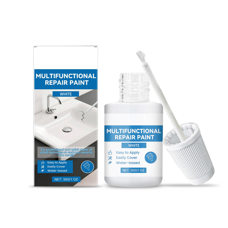 Support pour peinture en émail blanc pour salle de bain 30 ml