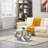 3 Piece Glass Coffee Table Set, Modern Living Room Table Set with 1 Coffee Table & 2 End Tables, Luxury Glass Coffee and End Table Set with 3C-Shape Stainless Steel Base for Home Office-236811603