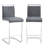 Chatrice 25'' Faux Leather Counter Stool with Metal Frame-887307457-919879501