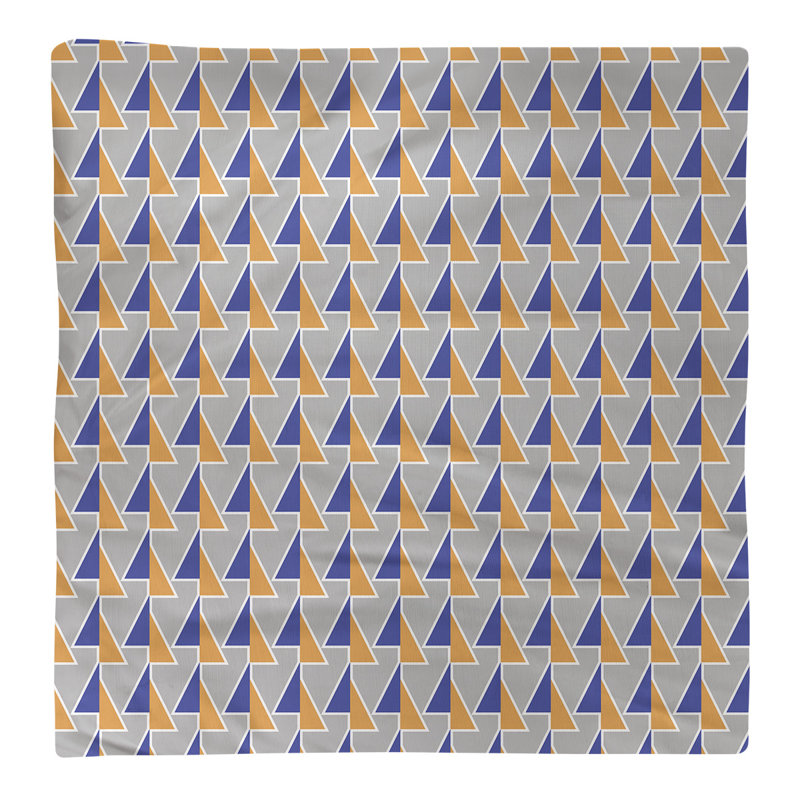 Serviette de table en coton à motif de flèches déplacées, H 0,1 po x l 10 po x P 10 po, Bleu/orange, Croisé en coton
