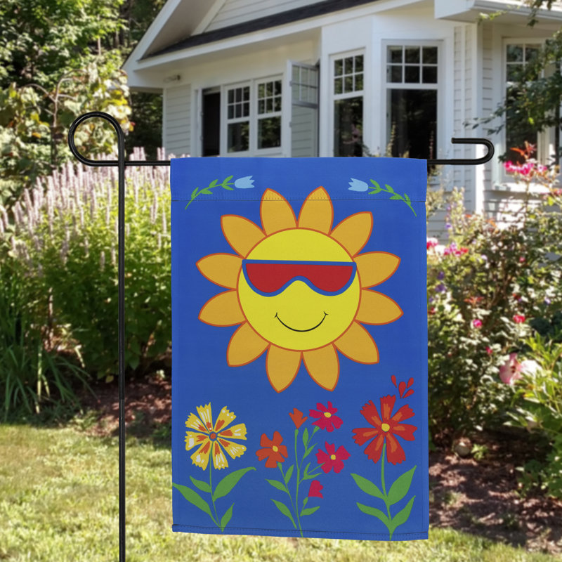 Drapeau de jardin en polyester double face H 18 po x l 12,5 po
