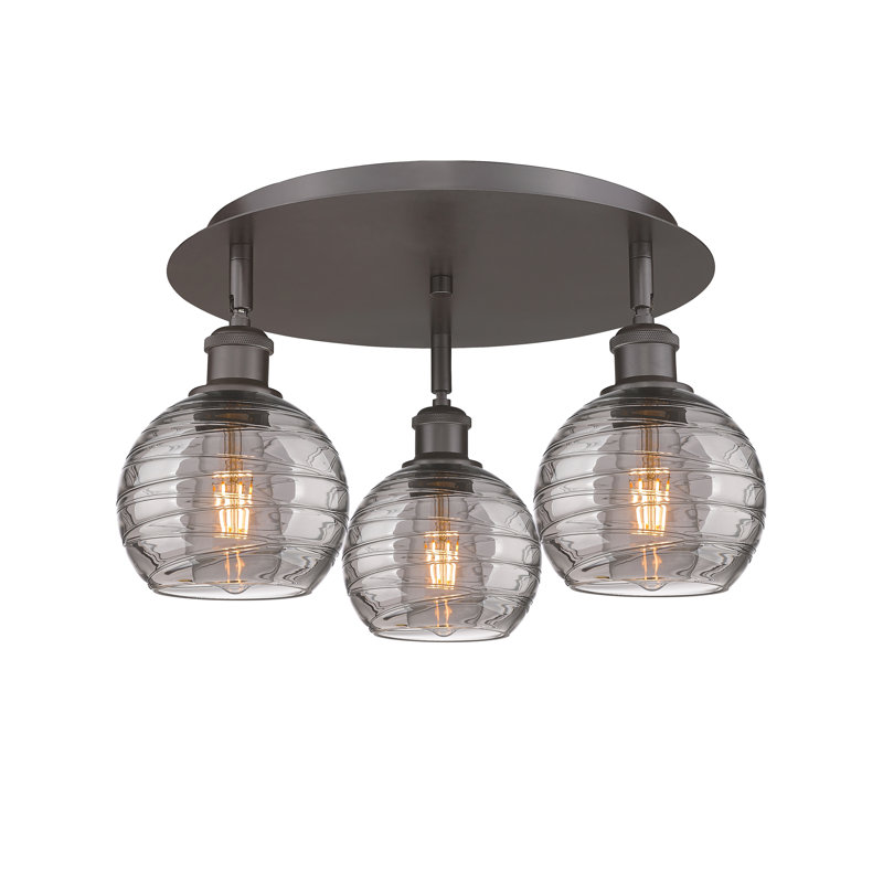 Plafonnier encastré Essex, Bronze huilé, 9.13" H x 17.63" W x 17.63" D