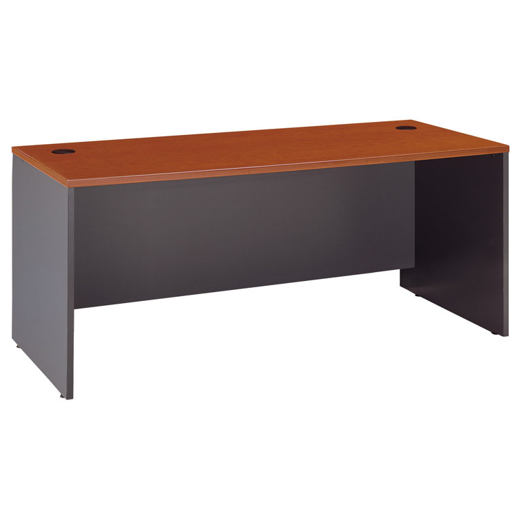 Bush Business Furniture Series C 72W x 30D Office Desk with Mobile File Cabinet Mocha Cherry