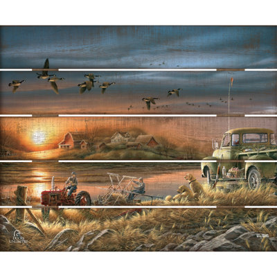 Attente patiente, 45,7 x 55,9 cm, Tableau mural en palette de bois
