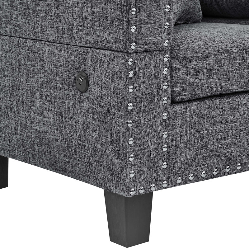 Sectional Sofa with Storage Ottoman