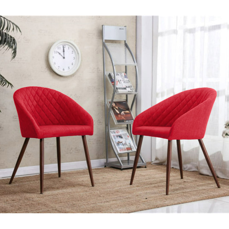 Fauteuil en tissu Clarklake, Rouge