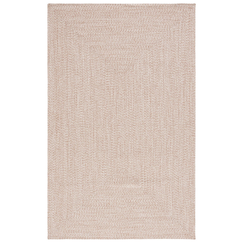 Tapis bleu foncé / ivoire tissé à la main Trombetta, Natural, Rectangle 10 pi x 14 pi