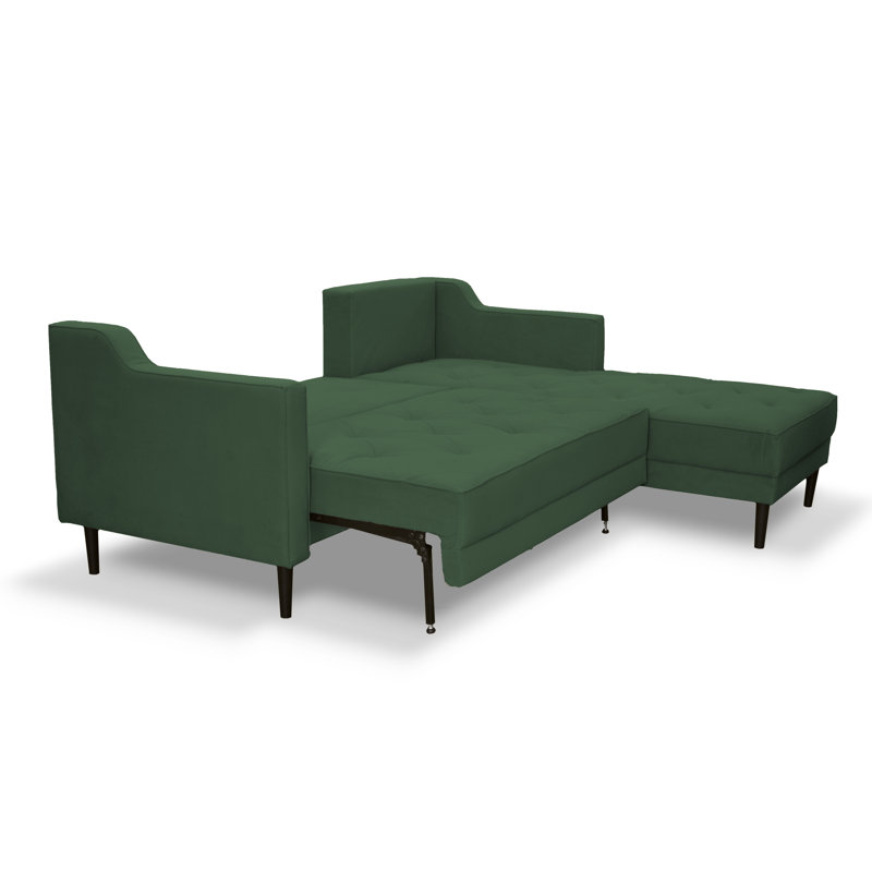 4 Seater Sofa Bed, Right Hand Facing, Green