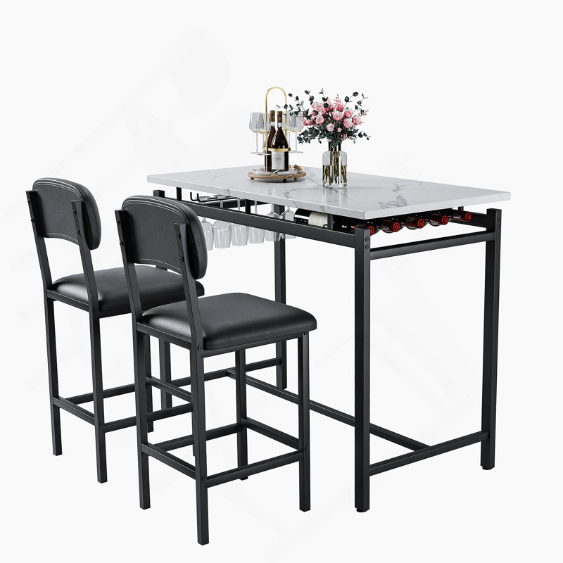 Ebern Designs 3 Pieces Dining Table Sets, With Fixed Table - Wayfair Canada